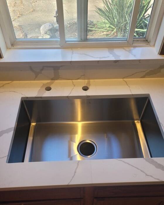 Stone vanity, stair tread or outdoor counter fabricated by Beautiful Granite & Marble