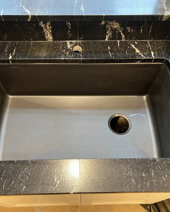 Stone vanity, stair tread or outdoor counter fabricated by Beautiful Granite & Marble