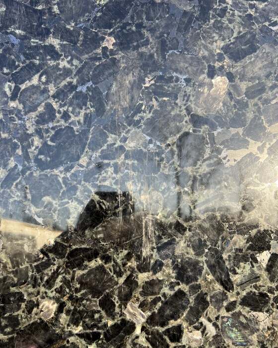 Close-up of a slab in the yard at Beautiful Granite & Marble