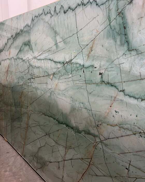 Close-up of a slab in the yard at Beautiful Granite & Marble