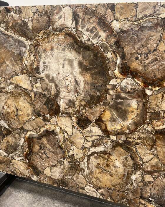 Close-up of a slab in the yard at Beautiful Granite & Marble