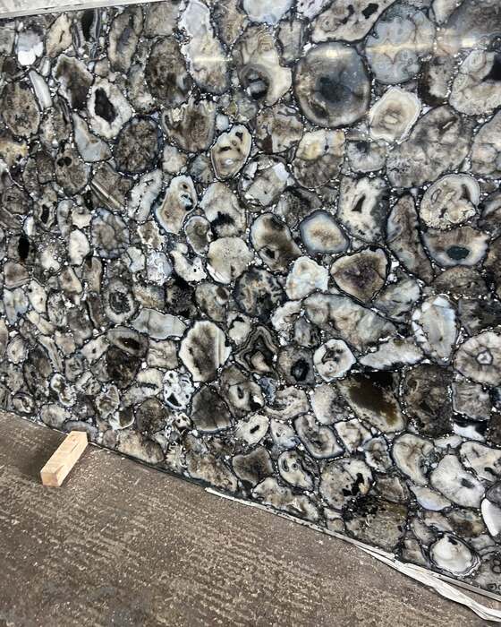 Close-up of a slab in the yard at Beautiful Granite & Marble