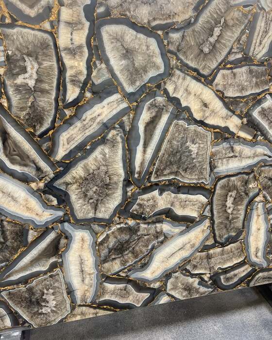 Close-up of a slab in the yard at Beautiful Granite & Marble