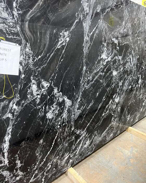 Close-up of a slab in the yard at Beautiful Granite & Marble