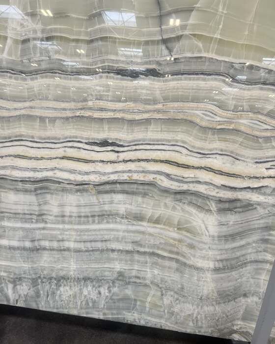Close-up of a slab in the yard at Beautiful Granite & Marble