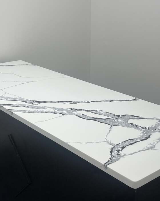 Close-up of a slab in the yard at Beautiful Granite & Marble