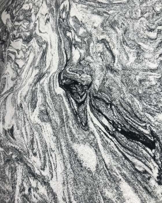 Close-up of a slab in the yard at Beautiful Granite & Marble