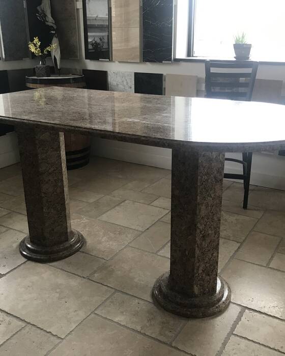 Stone table, bar or commercial counter fabricated by Beautiful Granite & Marble